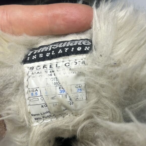 Sorel Womens Tootega Faux Fur Black Suede Round Toe Ankle Winter Boots Size 8.5 - Picture 6 of 7